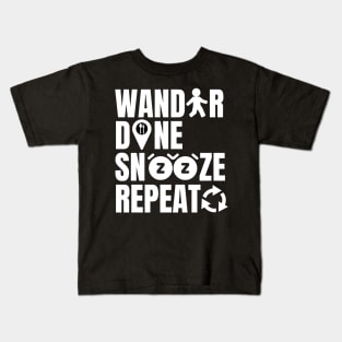 Snooze Repeat Kids T-Shirt